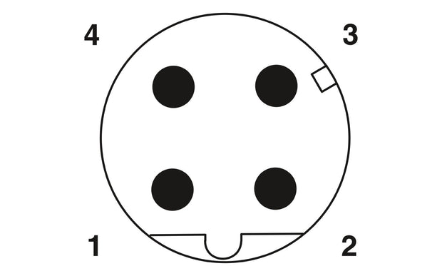 Phoenix Contact M12-D CBL Plug 4-Way Straight CAT5 Metal O.D. 4-8mm