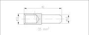 Elke NATO Male Pin Crimp/Solder Contact 35mm2