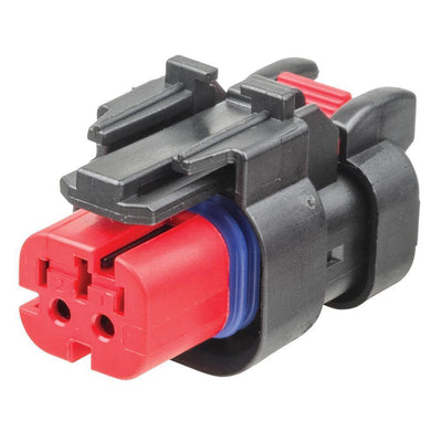 TE AMPSEAL 16 CBL Receptacle Housing 2-Way Socket-Contacts 13A BLK IP67 Red A-Key - Connector-Tech ALS