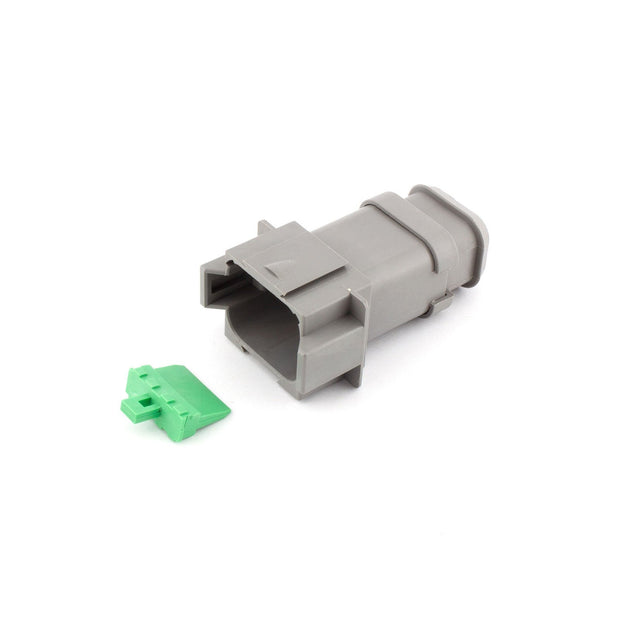 Deutsch DT 8 Way Heatshrink Receptacle GRY A-Key with GRN Wedgelock